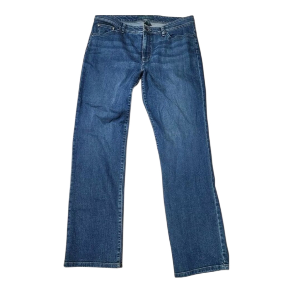 Ralph Lauren Jeans Co Womens Size 14 Mid Rise Straight Stretch Blue
